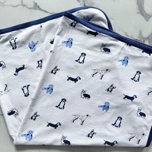 Monica + Andy Baby Blanket Dog Print Monogrammed “LDL”